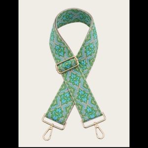 Geometric graphic color block bag strap